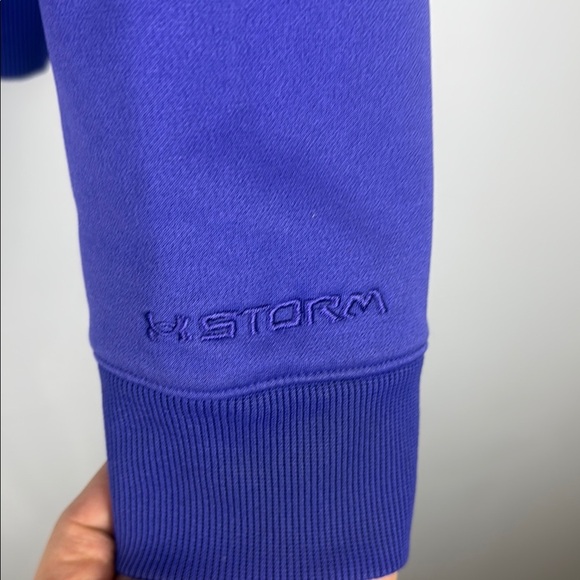 Under Armour Storm Vibrant Purple Hoodie with Teal and Gray Logo Size Medium - Picture 8 of 12